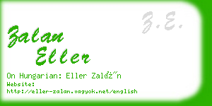 zalan eller business card